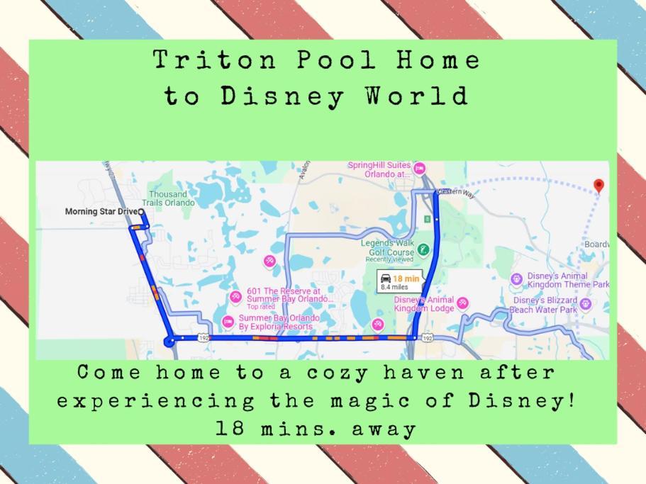 Triton Vacation Pool Home Near Disney Orlando Bagian luar foto